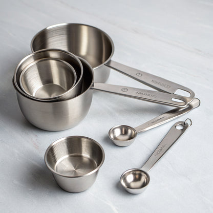 Stainless Steel Measuring Cups and Spoons Set